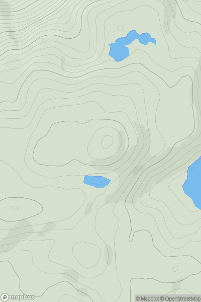 Thumbnail image for Cruach na Seilcheig [Oban to Loch Fyne] showing contour plot for surrounding peak